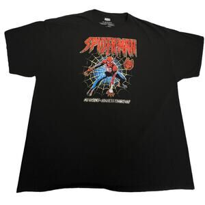 Marvel Spiderman My Spidey Sense Is Tingling Black Cotton T-shirt Size 3XL
